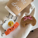 Whimsical Breakfast Acetate Hair Claw Clip - 3 Inch Cute Foodie Accessory - TEVQA