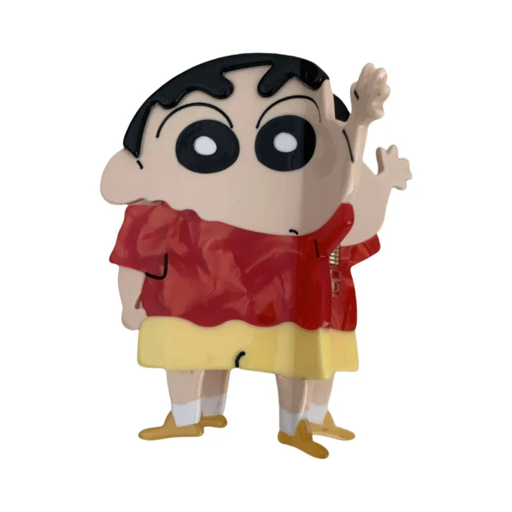 Shin Chan character figurine, front view, waving Main image
