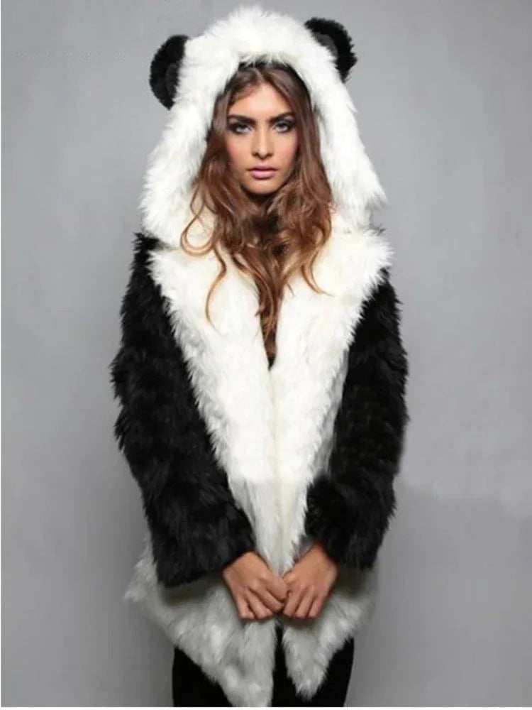 Wildcat Leopard Print Faux Fur Coat - TEVQA