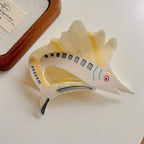 Large 4.3 Inch Acetate Sailfish Hair Claw Clip - View 7 | TEVQA