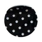 Acetate 2.5 Inch Round Hair Claw Clip - Polka Dot & Bow Print - TEVQA