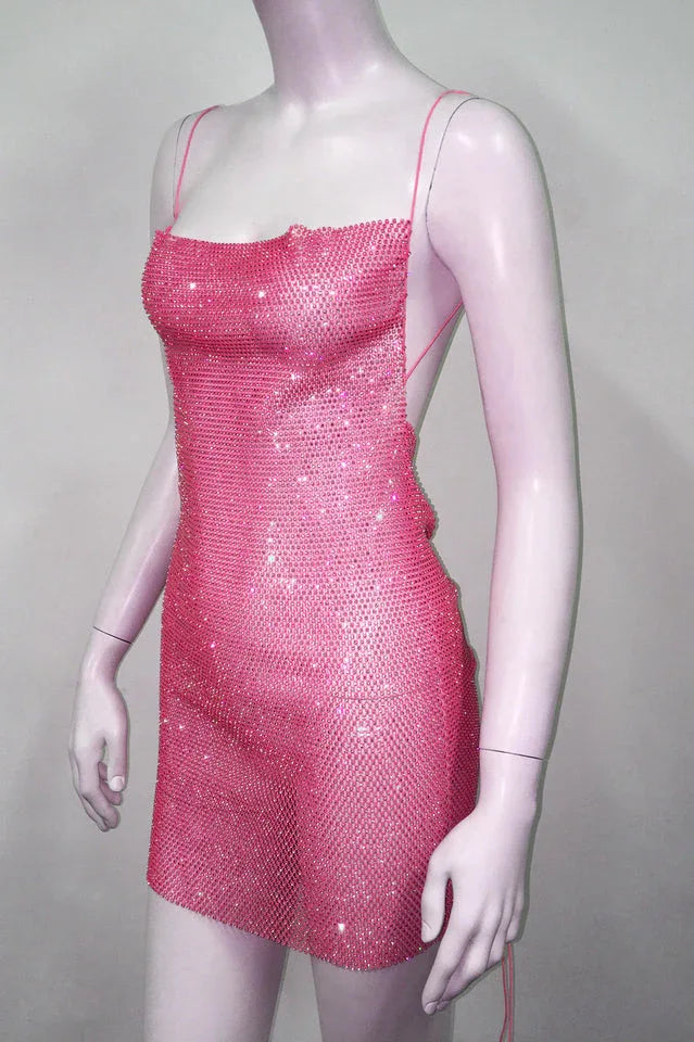 Nancy Glitter Mini Dress - TEVQA
