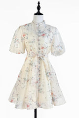 Caroline Floral Print Mini Dress