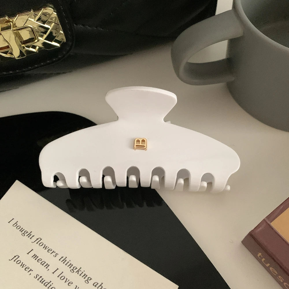 "B" Monogram Acetate Hair Claw Clip (3.5 Inch)