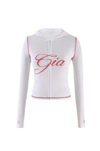 Fitted knit hoodie and trackpant set with V-neckline and thumbholes - View 20 | TEVQA