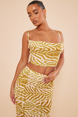 Plisse Strappy Cow Neck Top + Skirt Set | Dress In Beauty