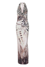 Halter Print Maxi Dress - View 14 | TEVQA