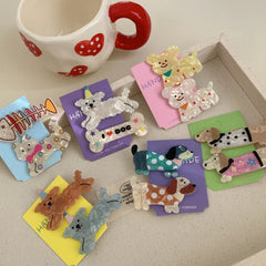 Whimsical "Pet Lover" Acetate Barrette (2.4 Inch) - TEVQA