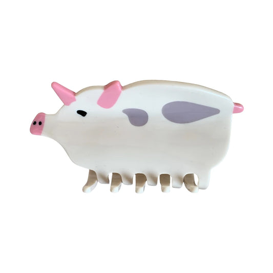 3.15 Inch Farm Animal Acetate Hair Claw - Solid 30g Cottagecore Clip