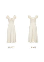 Off white fit and flare maxi dress - View 2 | TEVQA
