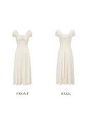 Off white fit and flare maxi dress - View 2 | TEVQA