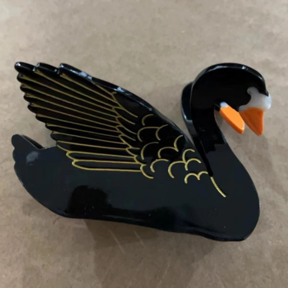 3.15 Inch Farm Animal Acetate Hair Claw - Solid 30g Cottagecore Clip