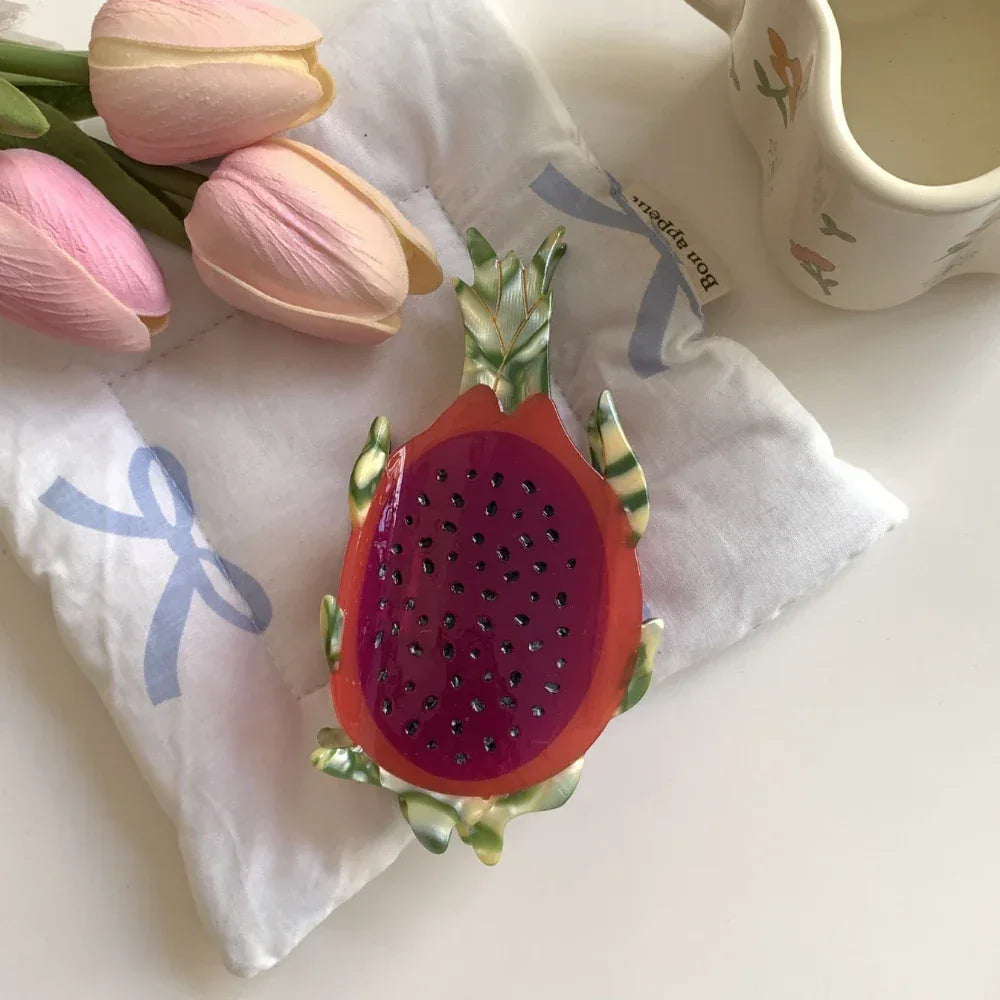 Fruit Salad Acetate Hair Claw Clip - View 6 | TEVQA