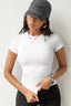 Y2K Essential Ribbed Baby Tee - TEVQA