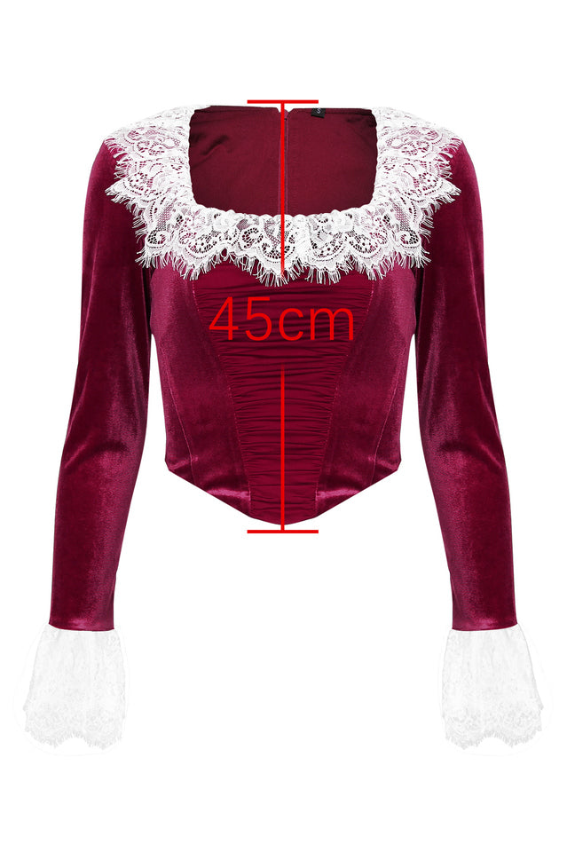 Jacinda Velvet Lace Tunic Top | Dress In Beauty