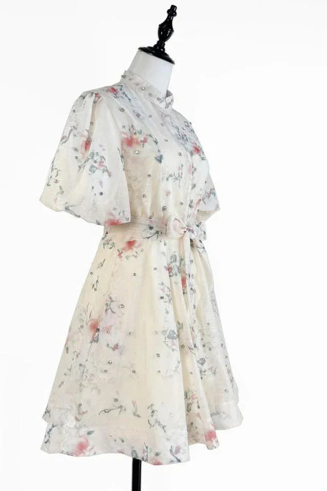 Floral print mini dress - View 22 | TEVQA