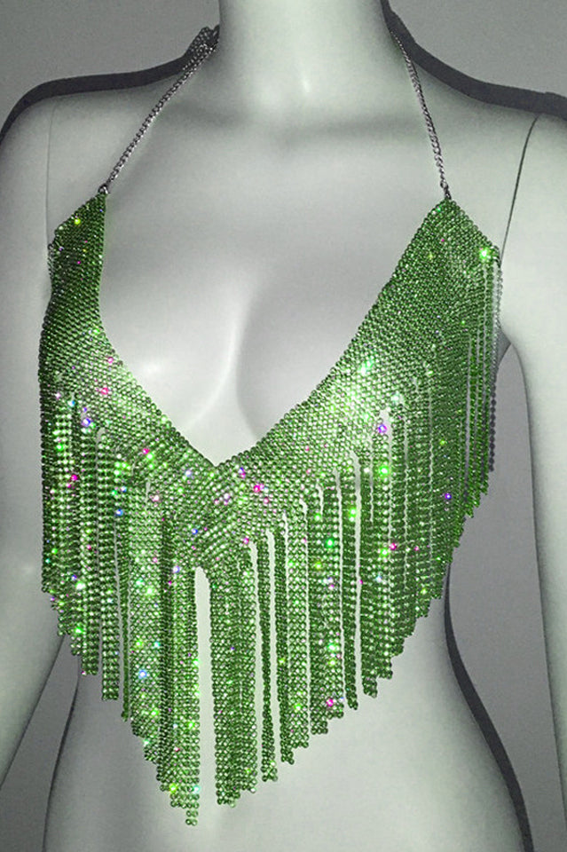 Metallic Rhinestone Top | Dress In Beauty