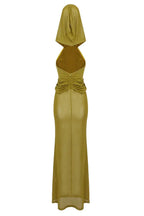 Ruched Maxi Dress with Headscarf - View 25 | TEVQA