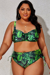 (L-4XL) Floral Adjustable Side Bikini Set | Dress In Beauty