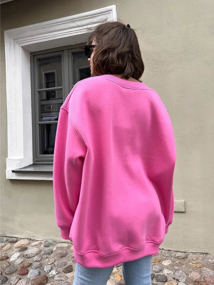 Ultimate Oversized Fleece Crew Neck Sweatshirt - TEVQA