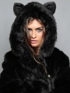 Wildcat Leopard Print Faux Fur Coat - TEVQA