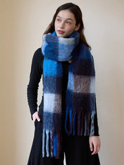 Extra Long Plaid Scarf - View 7 | TEVQA