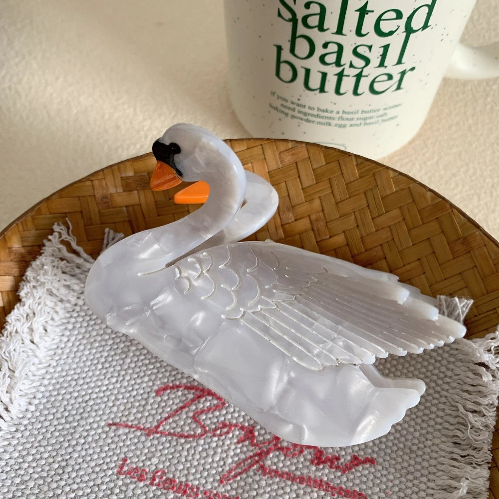 3.15 Inch Farm Animal Acetate Hair Claw - Solid 30g Cottagecore Clip