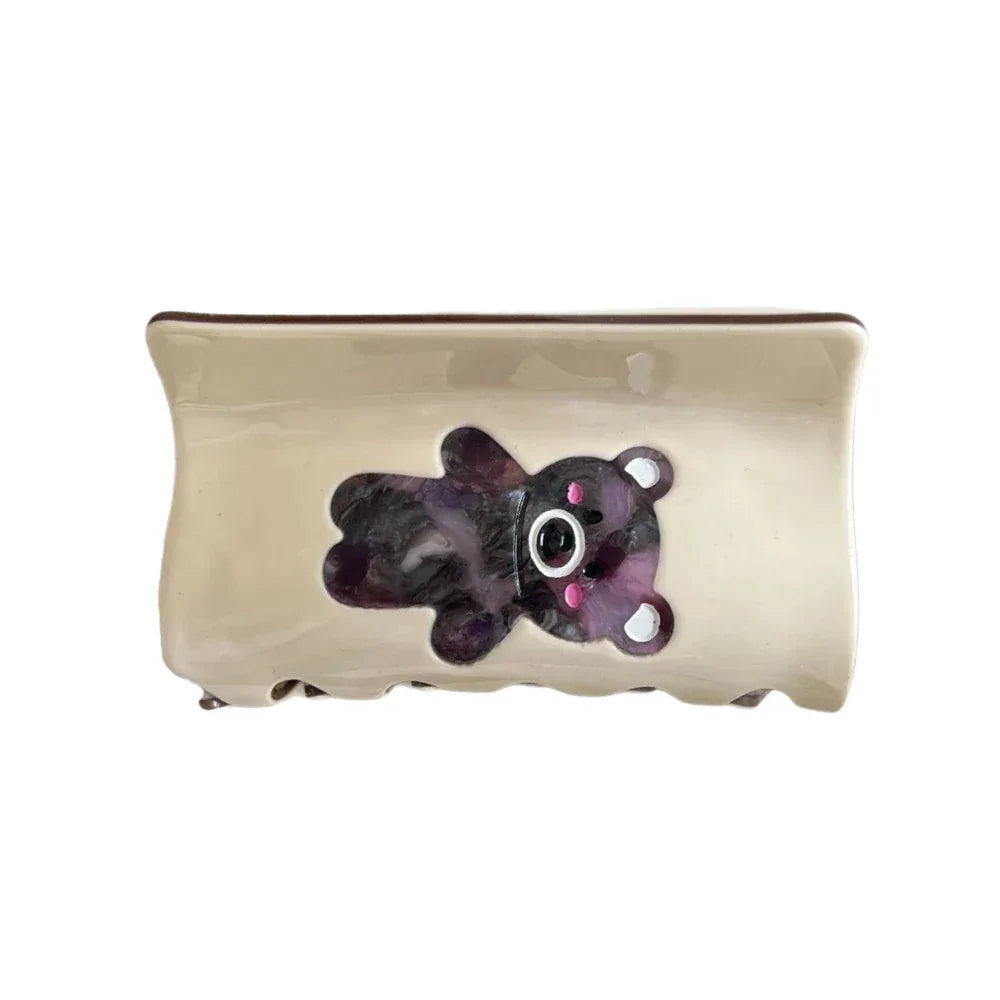 Artistic 3D Animal Acetate Hair Claw Clip - 3.15 Inch - TEVQA Main image