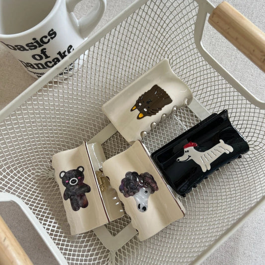 Artistic 3D Animal Acetate Hair Claw Clip - 3.15 Inch