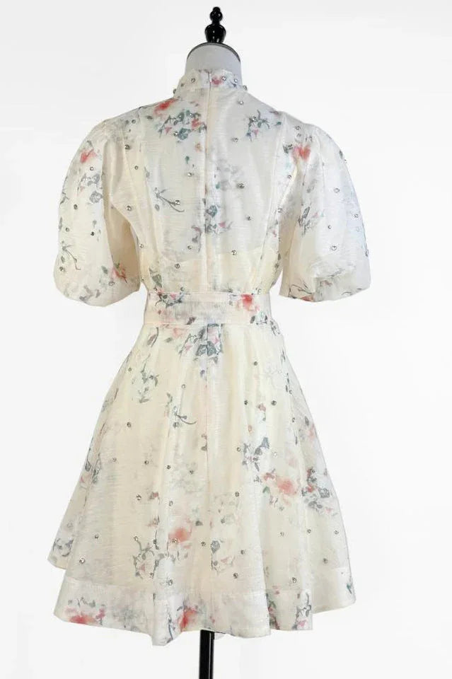 Floral print mini dress - View 23 | TEVQA