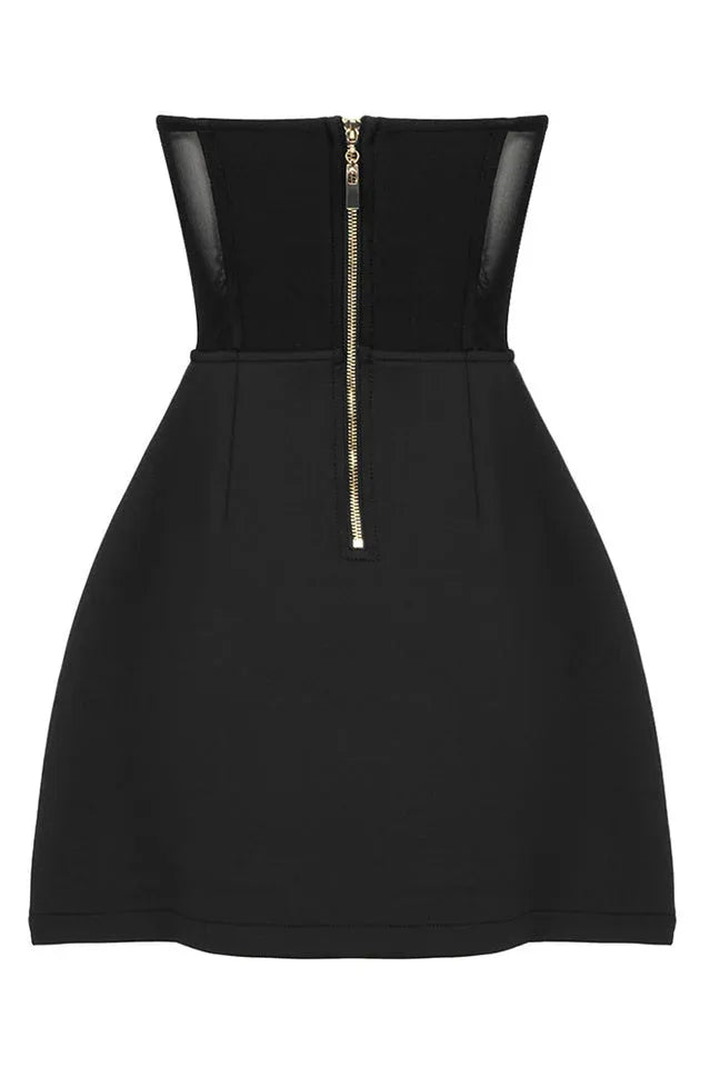 Crystal Heart Strapless Fit and Flare Dress - View 19 | TEVQA