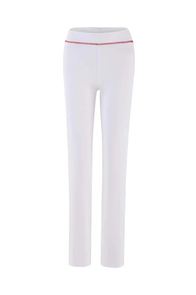 Fitted knit hoodie and trackpant set with V-neckline and thumbholes - View 22 | TEVQA