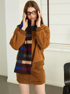 Multi-color striped wool blend scarf - View 6 | TEVQA