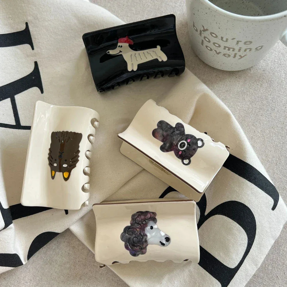 Artistic 3D Animal Acetate Hair Claw Clip - 3.15 Inch - TEVQA