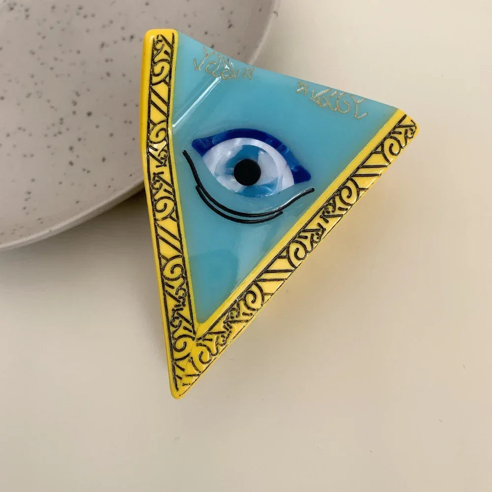 Acetate hair claw clip with mystic symbol - View 8 | TEVQA