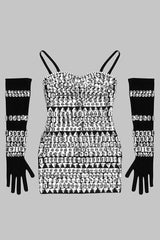 Brisbane Rhinestones Embellished Mini Dress | Dress In Beauty