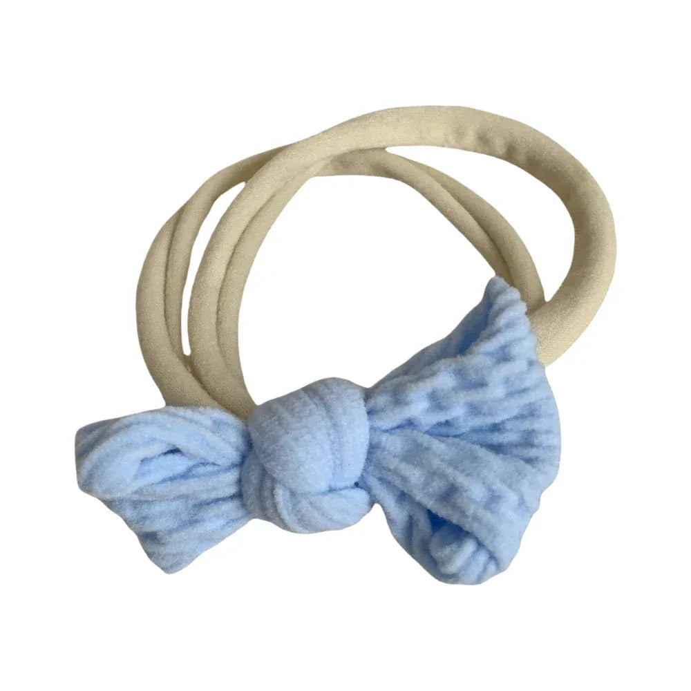 baby blue bow headband
