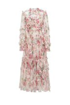 Floral Chiffon A-Line Dress - View 15 | TEVQA