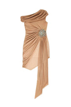 Asymmetric Rose Mini Dress - View 7 | TEVQA