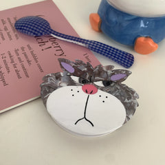 3.15 Inch Whimsical Storybook Acetate Hair Claw - Solid 30g Premium Clip