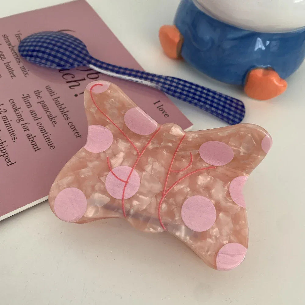 Butterfly Acetate Hair Claw Clip - View 7 | TEVQA