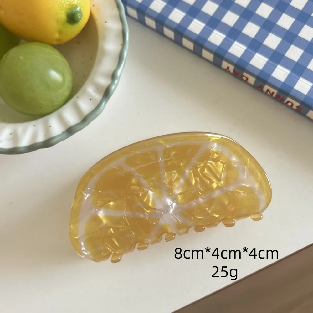 "Farmer's Market" Whimsical Acetate Fruit Clip Collection (3-4 Inch)