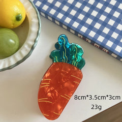 "Farmer's Market" Whimsical Acetate Fruit Clip Collection (3-4 Inch)