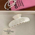 Pearl Lettering Jelly Hair Claw Clip - View 10 | TEVQA