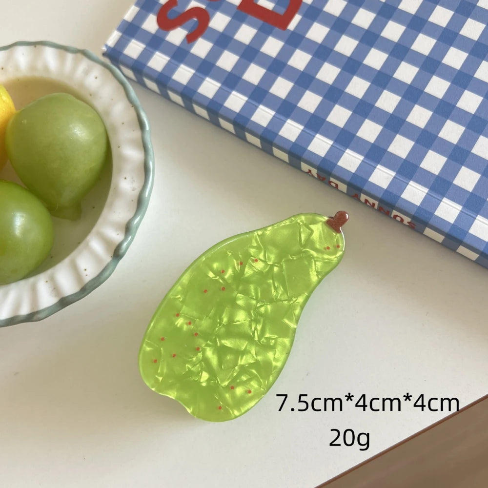 "Farmer's Market" Whimsical Acetate Fruit Clip Collection (3-4 Inch)