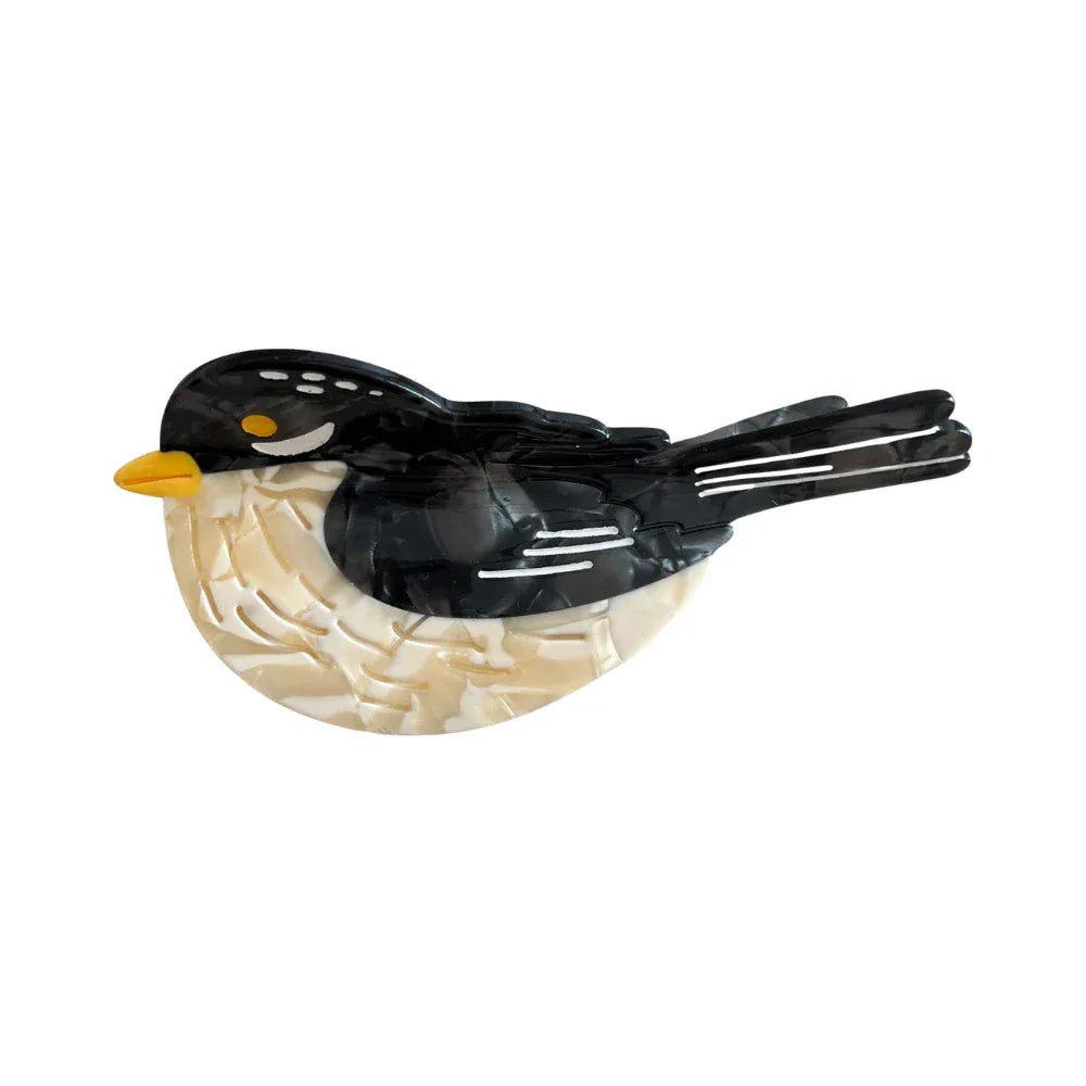 Artistic Bird Acetate Hair Claw Clip - 4.5 Inch Tropical Parrot & Magpie Styles - TEVQA Main image