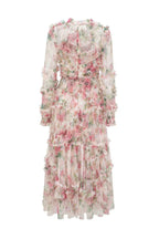 Floral Chiffon A-Line Dress - View 16 | TEVQA