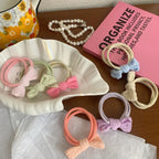 collection of pastel bow hair ties