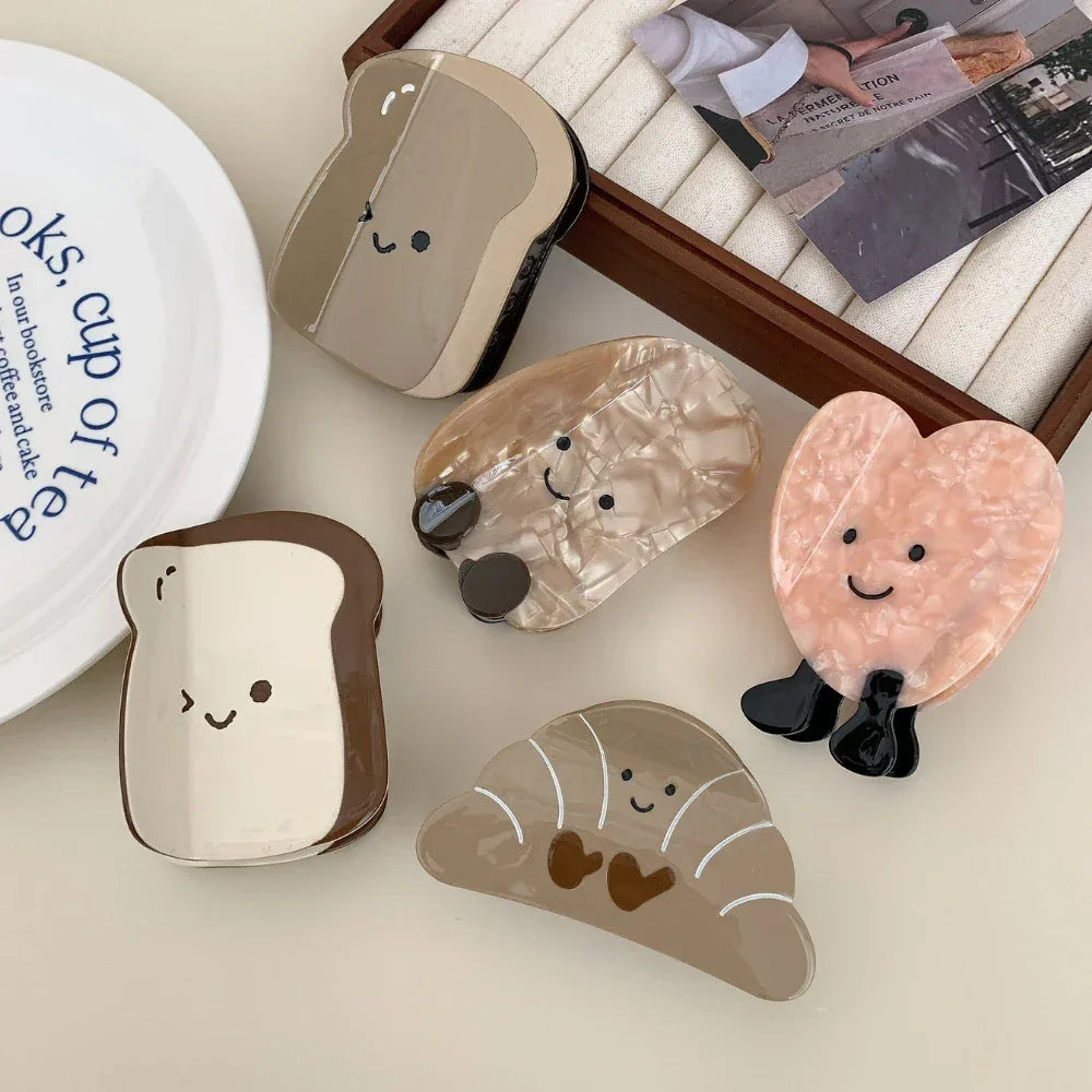 Whimsical "Kawaii" Foodie Acetate Clip Collection (3.2 Inch Avg) - TEVQA