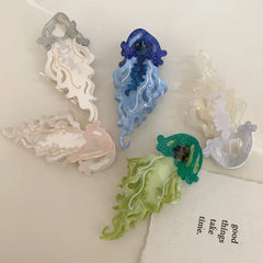 Large Acetate Jellyfish Hair Claw Clip - View 10 | TEVQA